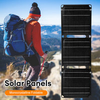 Portable Solar Panel Outdoor Powerful Flexible Solar Panel 5V 21W Portable Battery Phone Charge QC 3.0 9V 12V for Power Bank