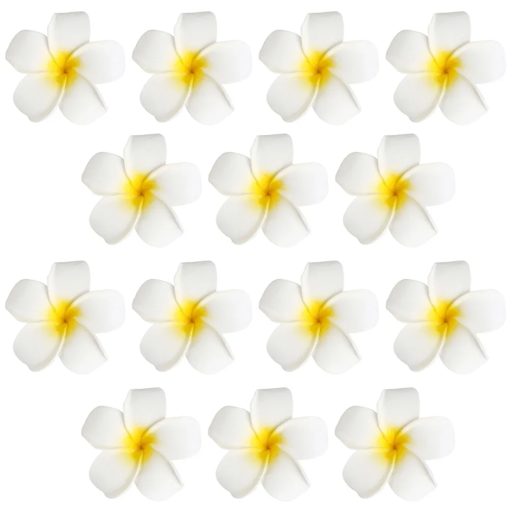 

24pcs Artificial EVA Head Flower Hair Clips 7cm Plumeria Decorative for Women Parties Celebrations Banquets Daily Wear Thin Hair