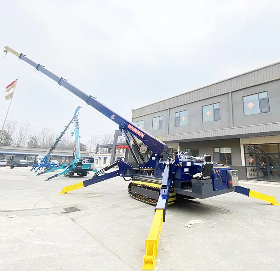 12 Ton Construction Crawler Spider Crane 20m 25m 30m Portable Lifting Spider Cranes for Professional Construction Site Use