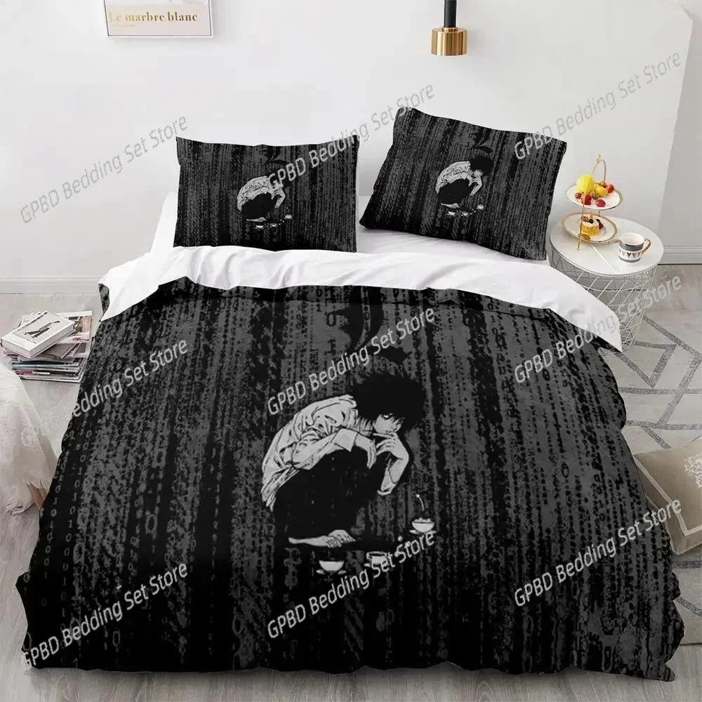 

3D Print Death Note 3D NEW Duvet Cover Pillowcase Bedding Set Adult Boy Girl Bedroom Decoration Children Single Double Large