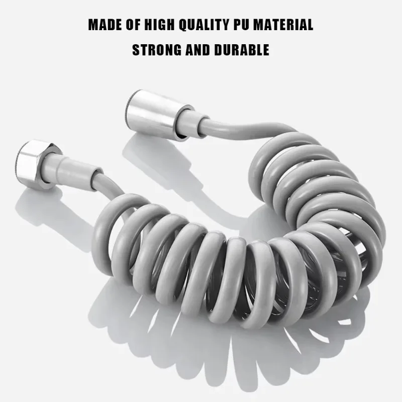 Retractable Spring Shower Hose 2m 3m 5m Flexible Soft Water Pipe For Bathroom Toilet Bidet Sprayer Plumbing Replacement Tube