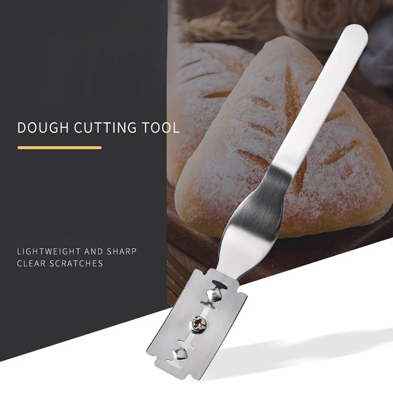 Bread Lame Cutter with Leather Bag 5 Blades French Bread Scorer Dough Scoring Tools Slashing Tool for Sourdough Bread Bakers