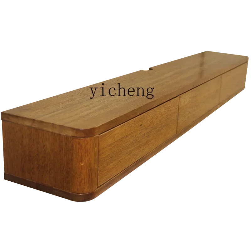 b9.21-Solid Wood Wall-Mounted TV Cabinet Set-Top Box Shelf Wall Living Room Bedroom Hanging Wall Cupboard