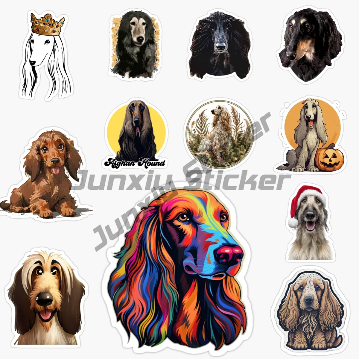 

Personality AFGHAN HOUND Sticker Decals for Motorcycle Car Car Decorative KK Apply To Car Window Window Occlusion Scratch Decal