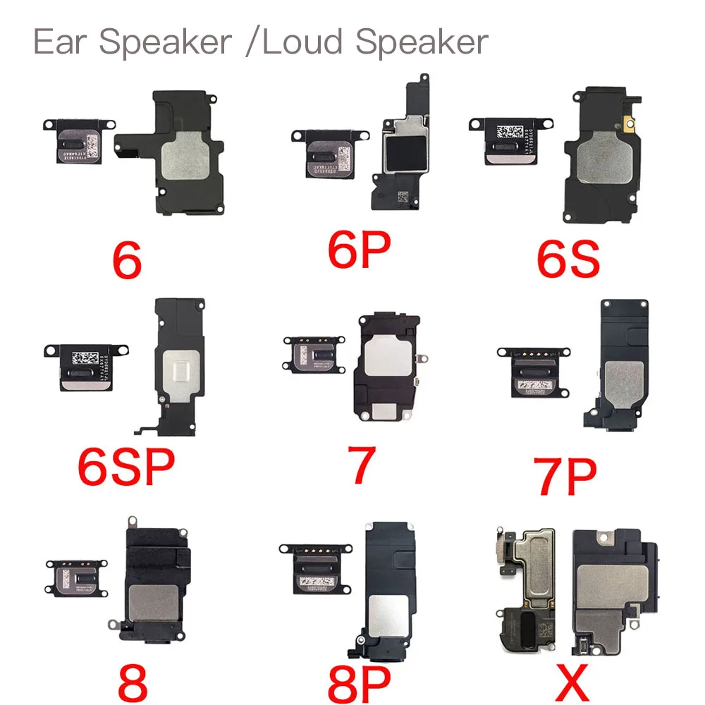 Top / Bottom Earpiece Ear Piece And Sound Loud Speaker For iPhone 6 6P 6S 7 8 Plus X XR XS 11 Pro Max Top Bottom Speaker