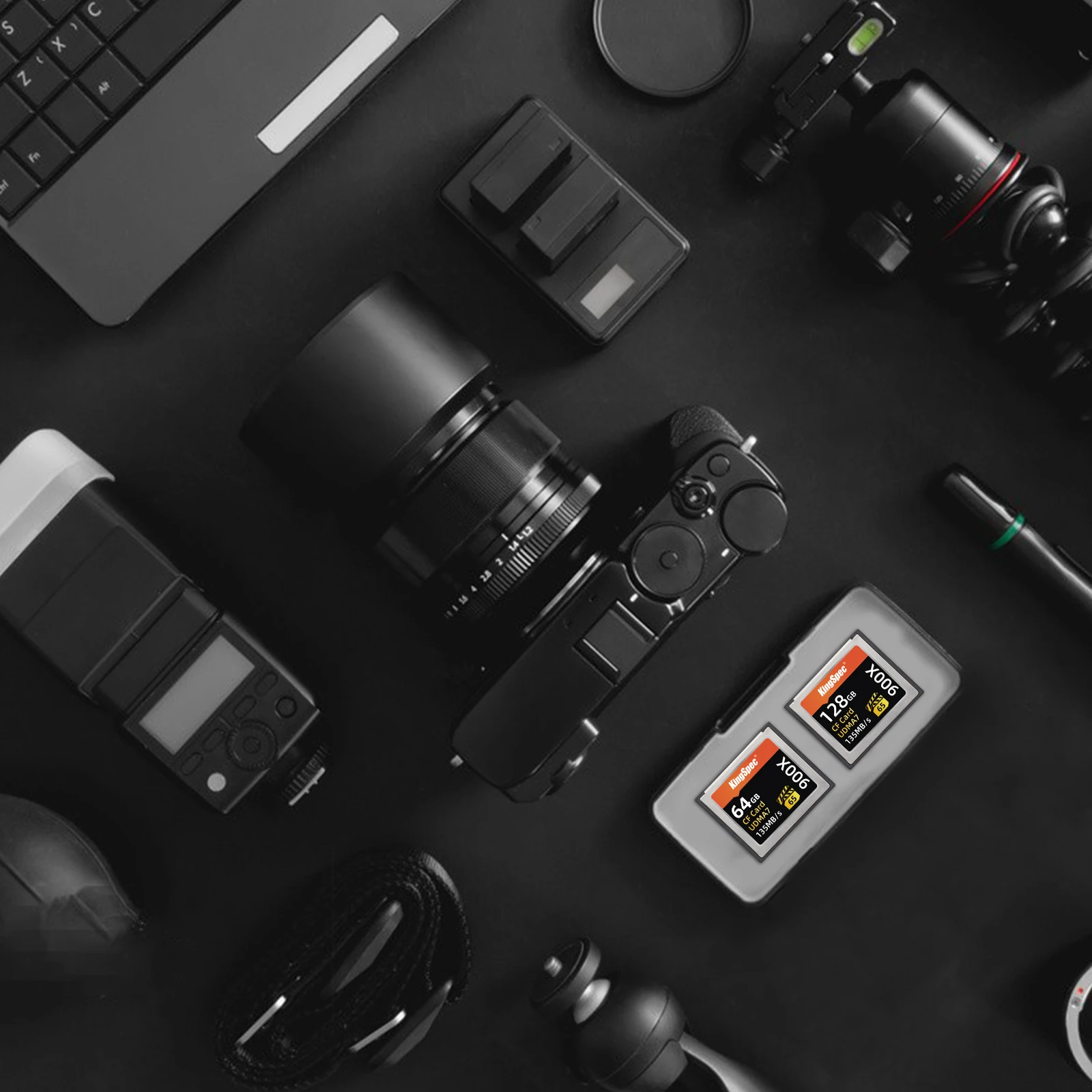 KingSpec Compact Flash Card CF Card 64GB 128GB Memory Card Flash Card 135MB/s Memory Card For Full HD 3D 4K Video Camera