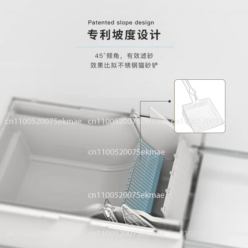 Semi-automatic Cat Litter Box Easy To Clean Cat Litter Box Hand-pulled Shit Shoveling Toilet