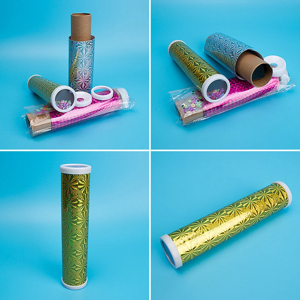 

Creative Handmade Kaleidoscope Materials DIY Science Experiment Educational Craft Colorful Pattern Rotating Collar Exploring