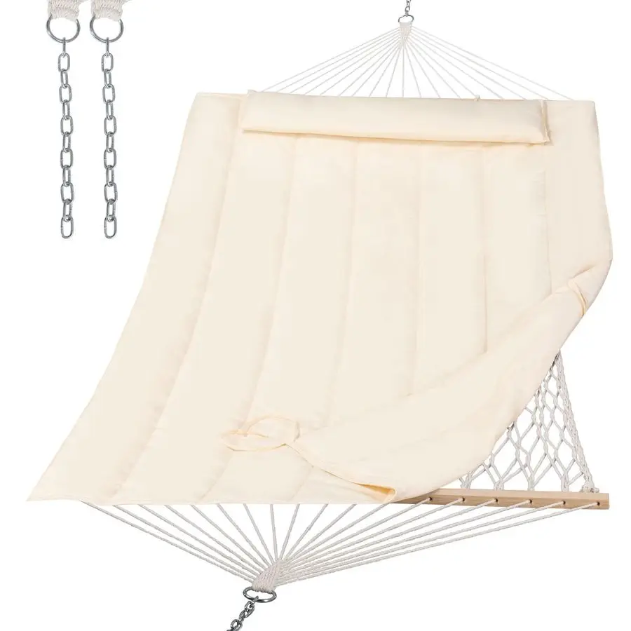 

Hammocks Replacement Hammock for Stand, 475 lbs Capacity, Two Person Backyard Hammock with Pad for Outside, Beige