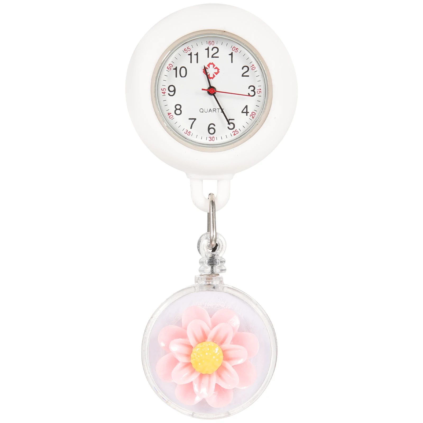 

Nurse Watch Clip on Retractable Pocket Watches for Nurses Lapel Pin Quartz Glass Portable Fob Watches Hanging Nurse Watch