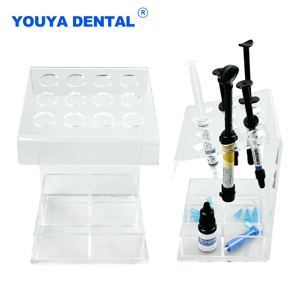 

Dental Composite Resin Holder Syringes Organizer Holder Dentistry Bonding Kits Acrylic Placing Stand Dentistry Clinic Supplies
