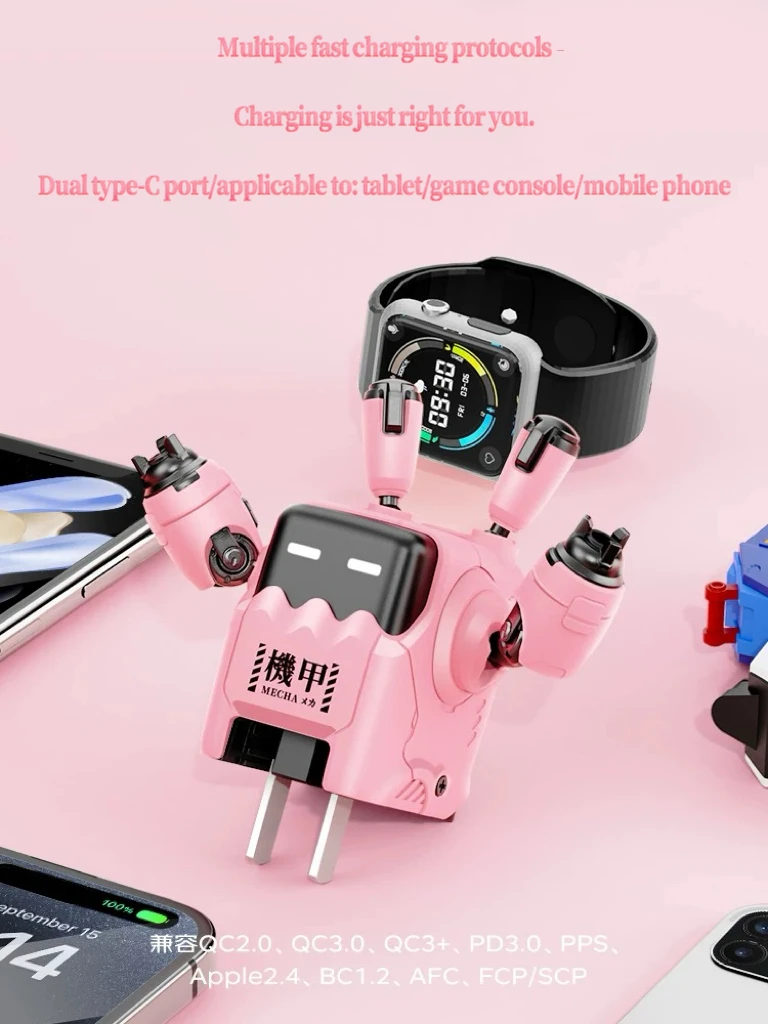 Зарядное устройство для быстрой зарядки с нитридом галлия Gravity Planet 35 Вт, разъем для настольной зарядной станции для мобильного телефона, планшета PD