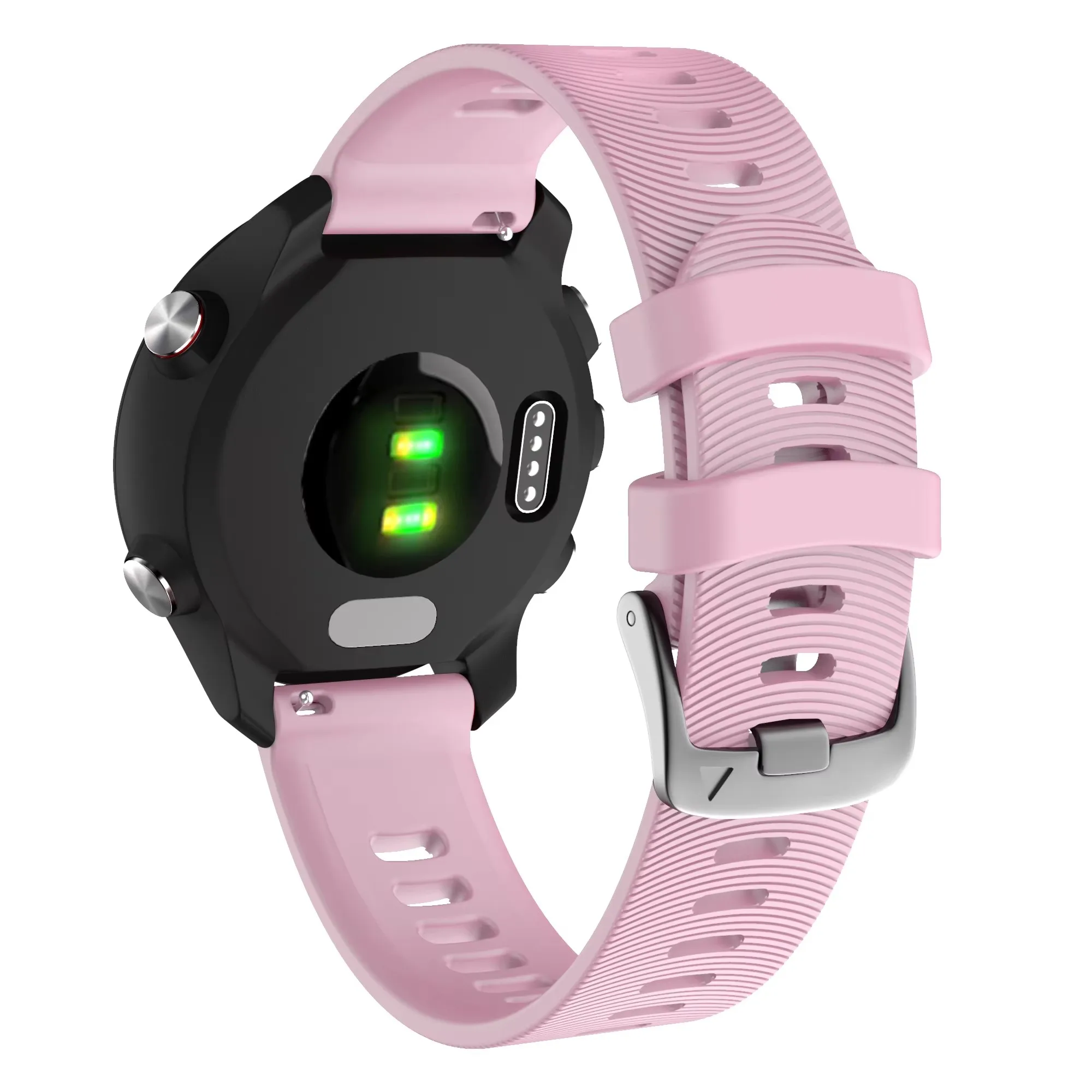 Correa deportiva de silicona de liberación rápida de 20mm para Garmin Forerunner 55 158 pulsera 245 245M 645 pulsera de estilo oficial
