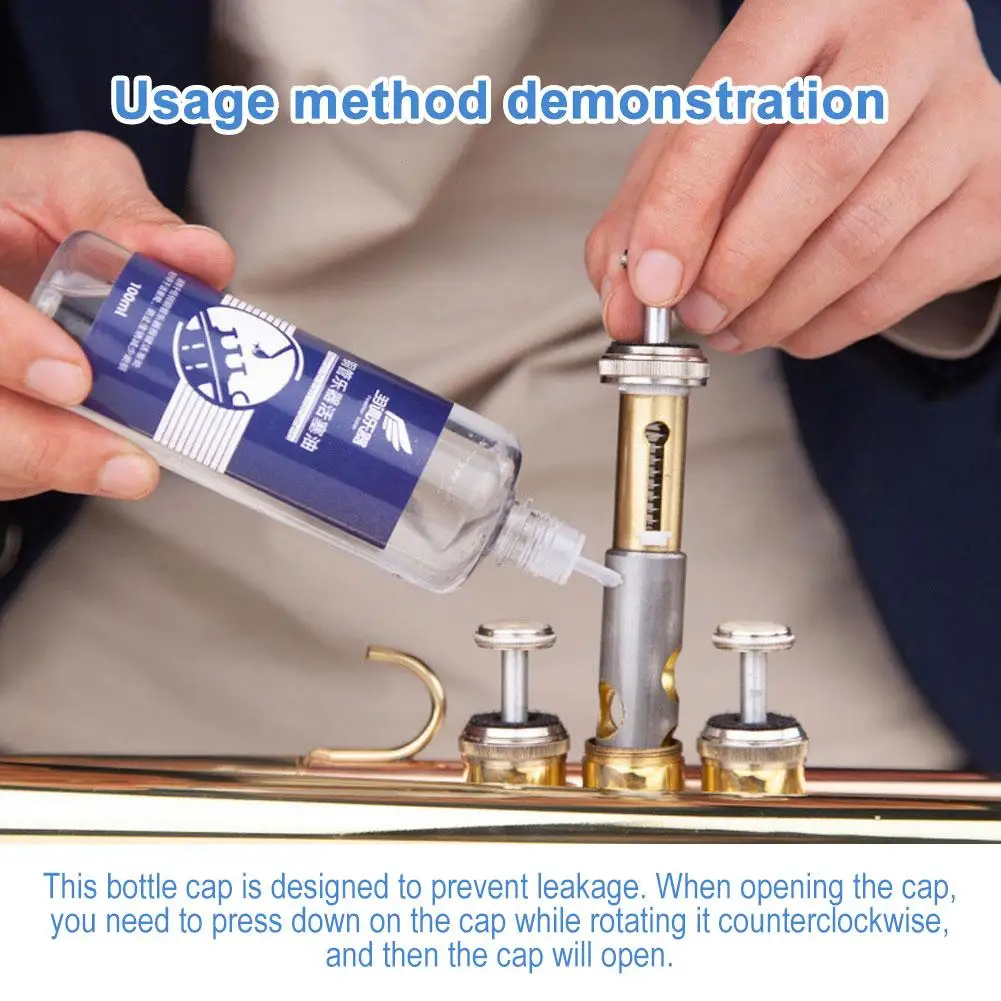 Valves Lubricating Oil Musical Maintenance Accessories Saxophone Valves Oil for Trumpet Flute Clarinet Brass Instruments 100 ml
