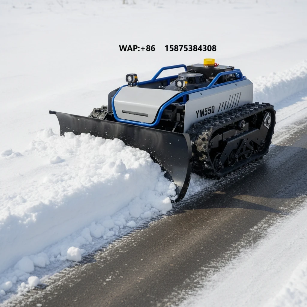 Yeoman YM550T DIY Industrial 4-Stroke Single Cylinder Gas Hybrid Remote Controlled Lawn Mower Snow Shovel Crawler Walking