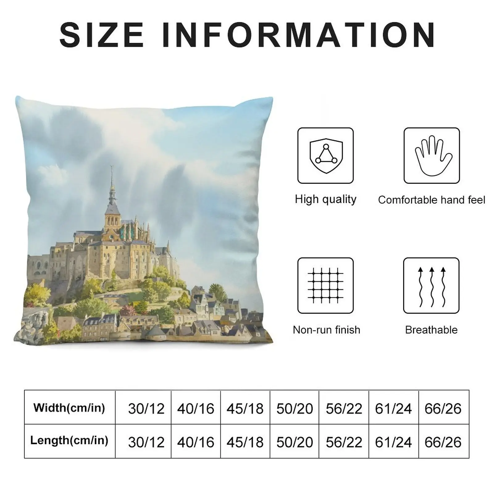 Mont-Saint-Michel Mount in Normandy, France Throw Pillow Decorative Pillow Covers For Sofa Decorative pillowcase New year pillow