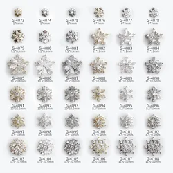 10pcs/lot Christmas Snowflake Zircon Rhinestones Manicure Nail Art Parts Jewelry Decorations Nails Accessories Charms Supplies
