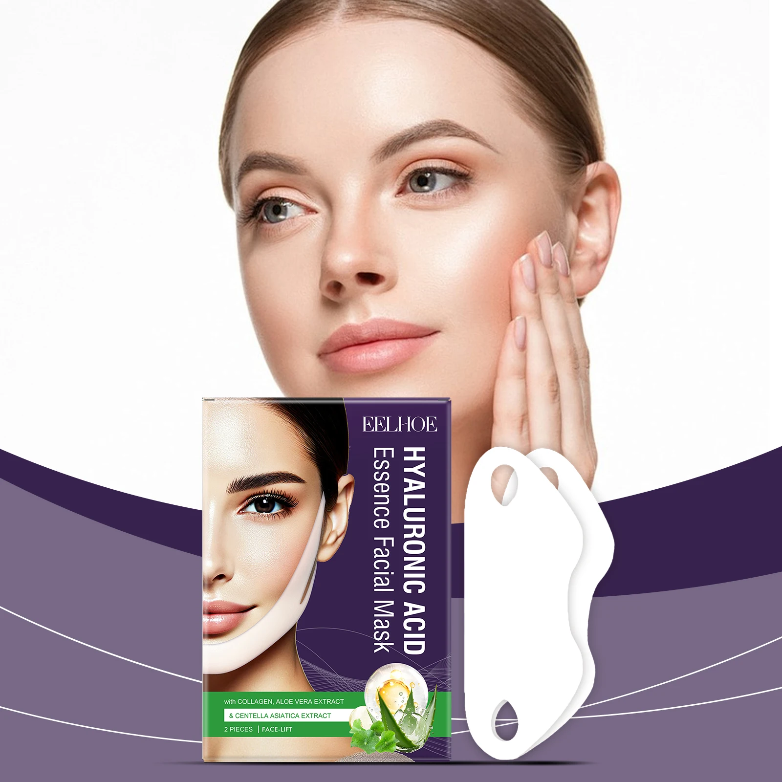 Face Lifting Masks V Shaping Face Chin Firming Moisturizing Anti Aging Anti Sagging V Shape Face Lift up Mask Skin Care view 3