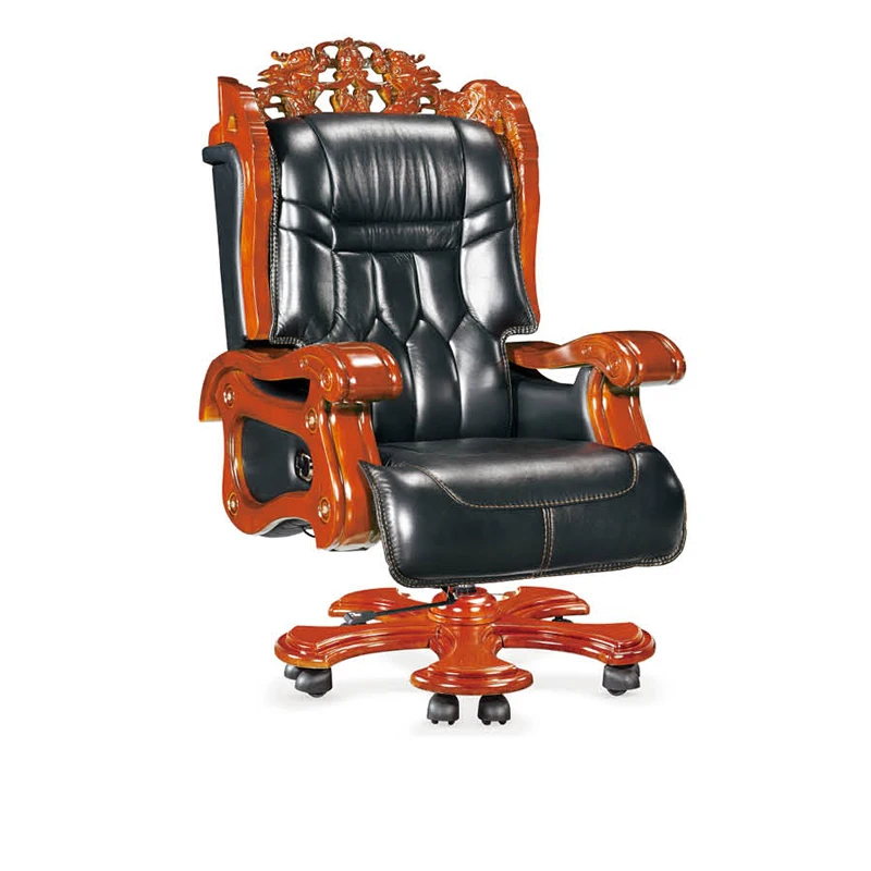 

Adjustable Executive Office Chair With Armrest Anji High Back PU Leather Style Furniture Origin Type Lift Swivel General Place