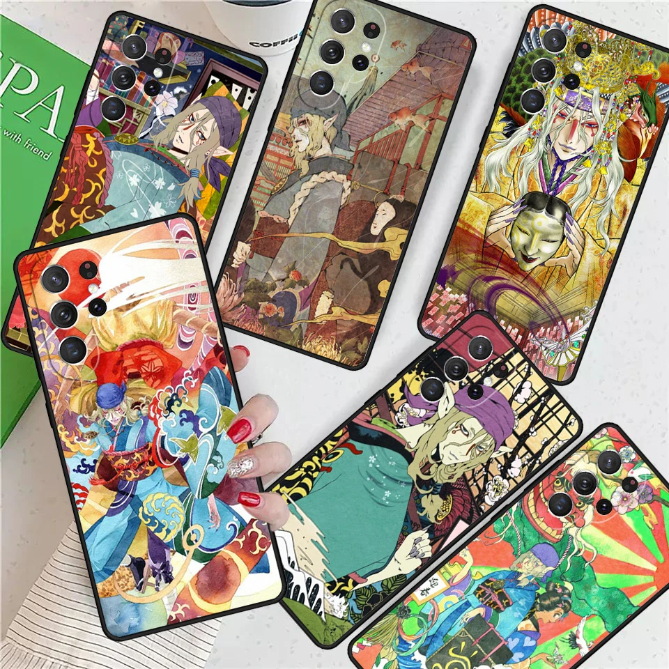 Ukiyoe mononoke Kusuriuri For Samsung Galaxy S24 Ultra S21 S22 S8 S9 S10 5G Note 10 20 Plus FE S23 Phone case Cover Coque