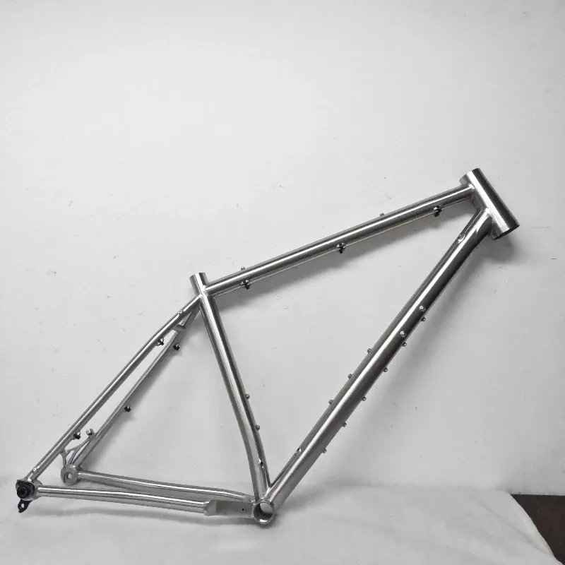 Sandblasted Titanium Mountain Bike Frame For MTB Cross Country Off Road Cycling Durable Lightweight Bicycle Frame Custom Finish