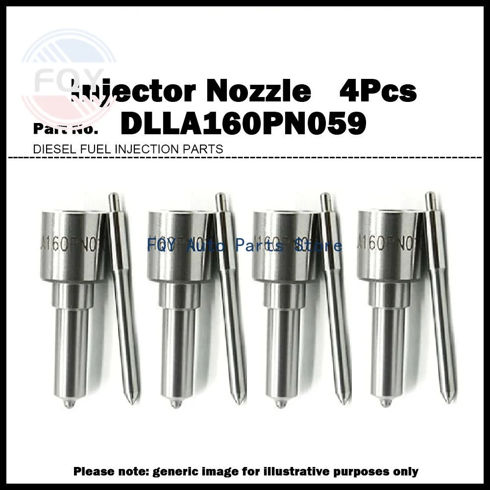 

4X For Mitsubishi Fuso 4D34T4 ME016989 High Quality Diesel Fuel Injector Nozzle DLLA160PN059