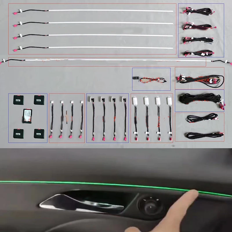 

Universal car ambient light For all car use for vw golf 7 ford focus camry hyundai rhd lhd Inter door Ambient light foot lamp