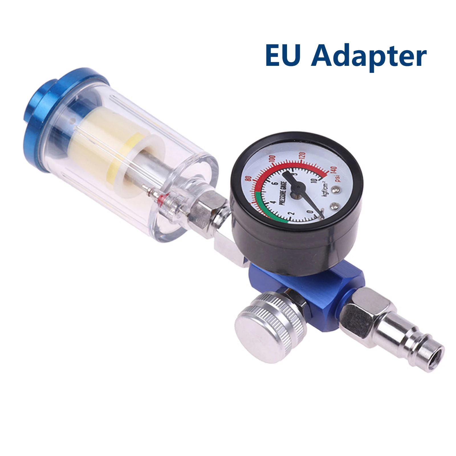 

Spray Gun Air Regulator Gauge + In-line Water Trap Filter + EU Adapter Pneumatic Tools Accessories For Airbrush