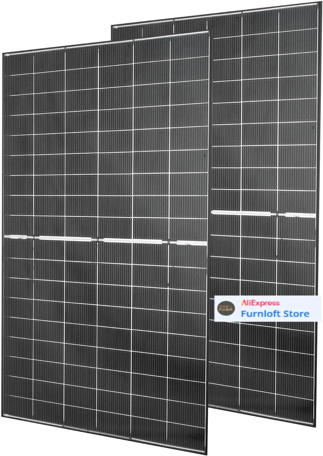 

2PCS 400W Bifacial Solar Panels, 16BB N-Type Monocrystalline PV Module 24% Efficiency, IP65 Waterproof Solar Panel with MC4