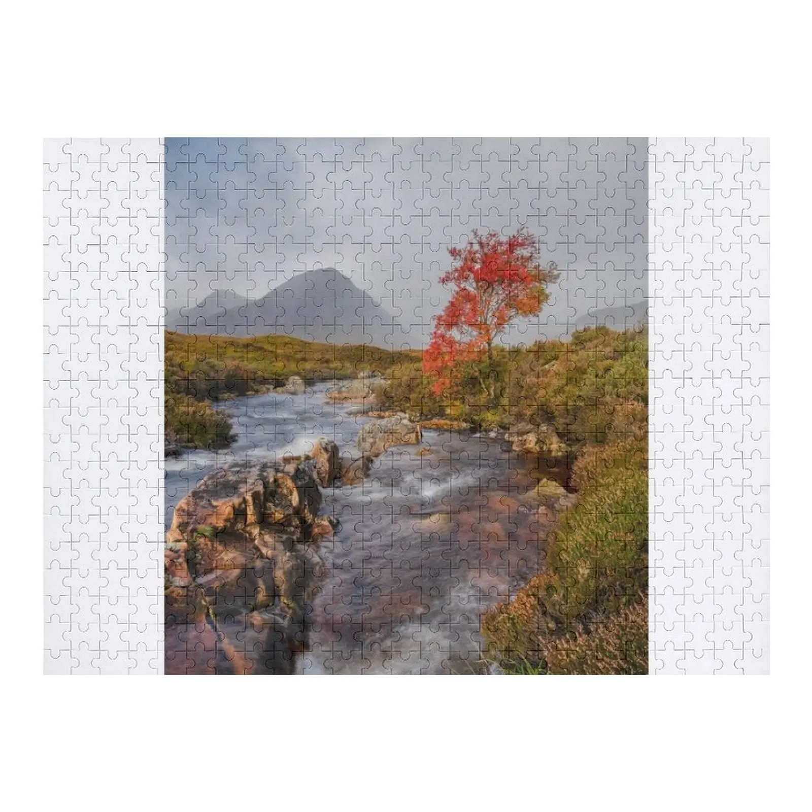 

Autumnal Tree and the Buachaille Etive Mor Jigsaw Puzzle Personalised Jigsaw Toddler Toys Wooden Adults Puzzle