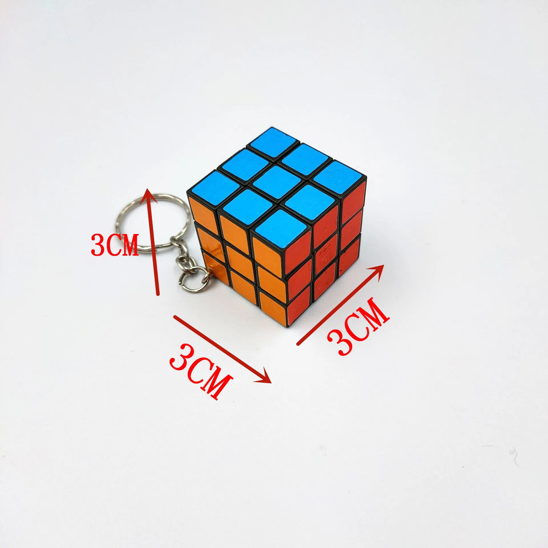 Creativo Mini cubo magico 3x3cm portachiavi divertente iperbole Puzzle cubo magico Charms ciondolo portachiavi gioielli di moda regalo