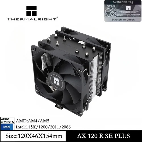 Thermalright Assassin X 120R SE PLUS CPU Cooler 1550RPM 120mm PWM ventilador silencioso para AM4 AM5/Intel 1700/115X/1200 SE ARGB enfriador de aire