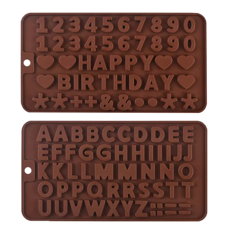 Chocolate Silicone Mold Letter&Number Alphabet Cookie Candy Cake Mold Baking Pastry Tray Tool Cake Decorate Kitchen Accessories