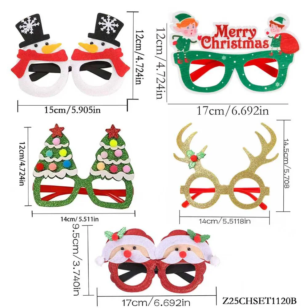 PESENAR Kerstkostuumset: kerstmuts, elfhoofdband en vakantiebril, ideaal voor vakantievieringen