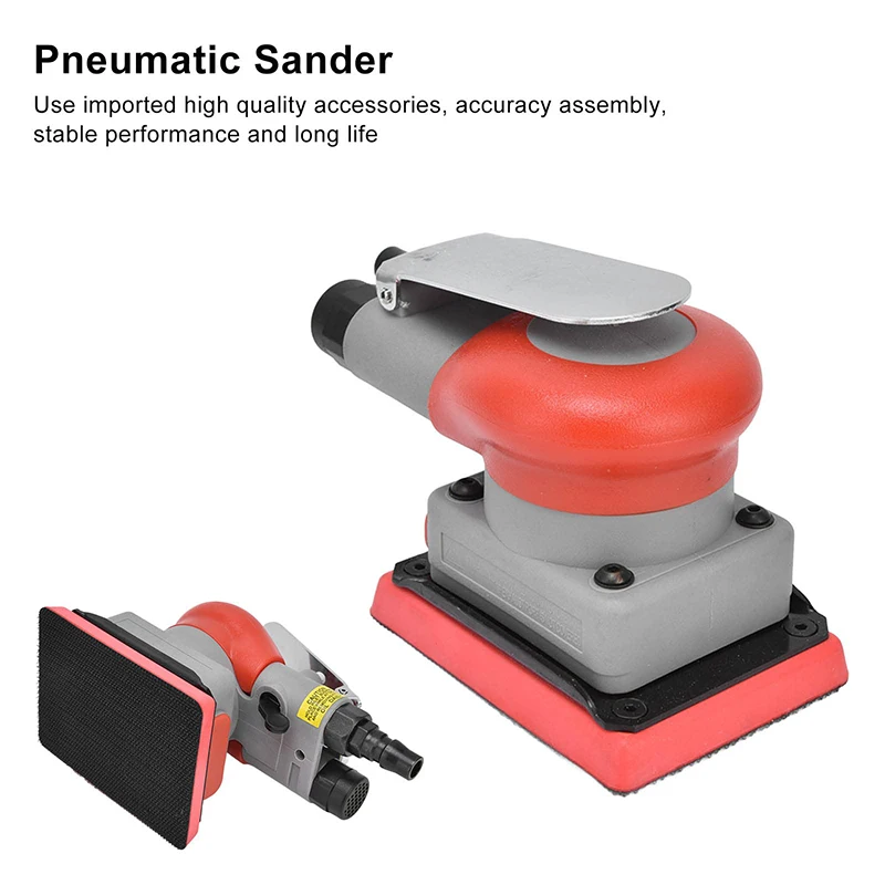 Professional Air Sander 75*100MM Square Pneumatic Grinder Automobile Furniture Surface Polishing Abrasive Grit Tool Accessories