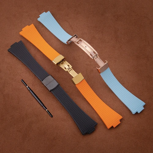 Correa CTS Flurorubber para relojes Tissot PRX Series Super Player, hebilla de resorte de liberación rápida de 35mm y 40mm, correa de reloj FKM de 11mm y 12mm
