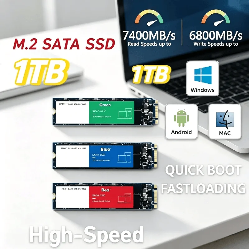 SSD interno 1 TB M.2 NVMe 2026 Novo disco rígido de estado sólido de alta velocidade para desktop laptop PC atualização de computador Ultra