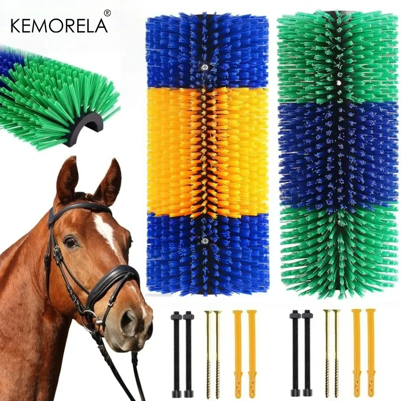 

Щетка для ухода за скотом с системой быстрого подключения, инструмент для глубокого массажа для коров, лошадей, коз, овец, зуд, облегчение царапин на спине