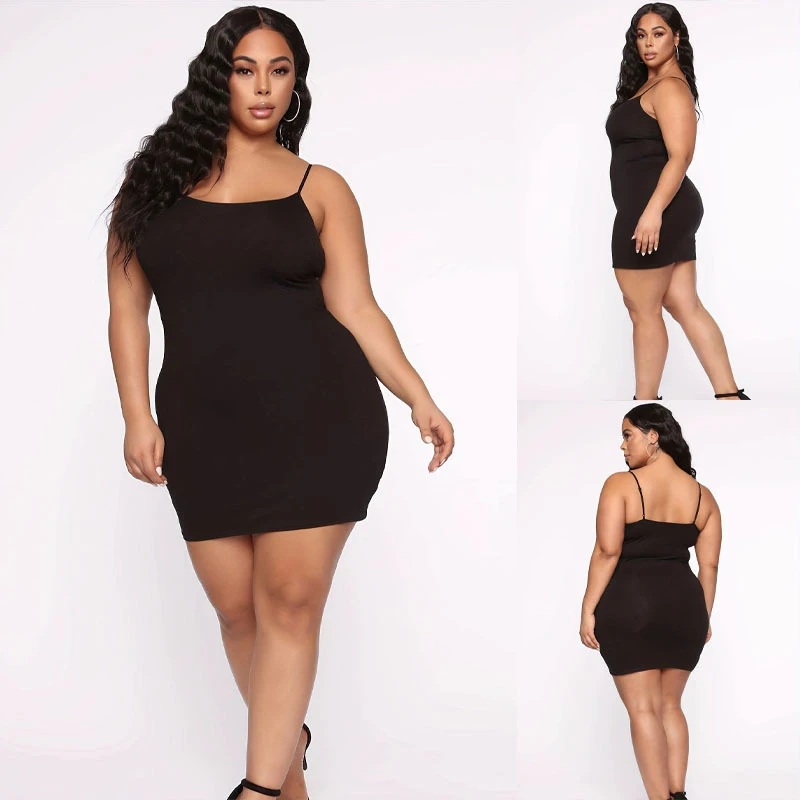 Plus Size Women Bodycon Dress Black Strapless Bandeau High Waist Ruched Elastic Hip Wrap Sexy Slim Fit Casual Elegant Mini Dress