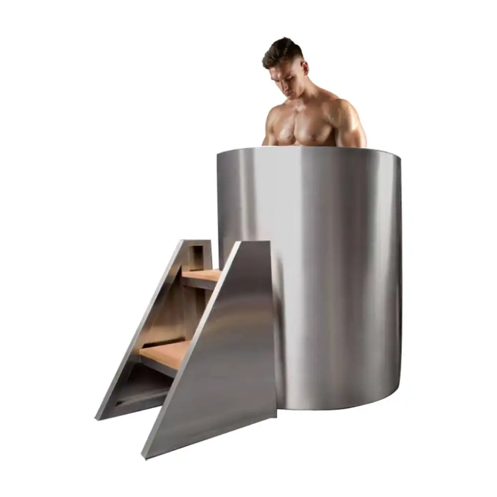 New Arrival Stainless Steel 1 Person Ice Bath Ice Pool Bathtub for Fitness Recovery Cold Plunge Tub