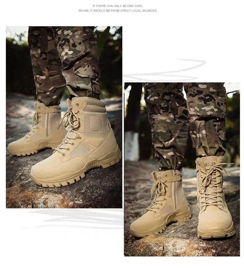 Outdoor-Stiefel für Herren, Knöchelstiefel, dick, hochwertig, sportlich, wasserdicht, rutschfest, Wanderstiefel, verschleißfest, Dschungel-Trekking, Größe 39–47 – Detail 17