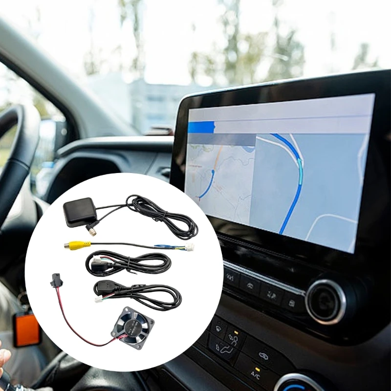 A2UC Navigation Wiring Backup Camera and Fan Combo for Vehicle Navigation Systems