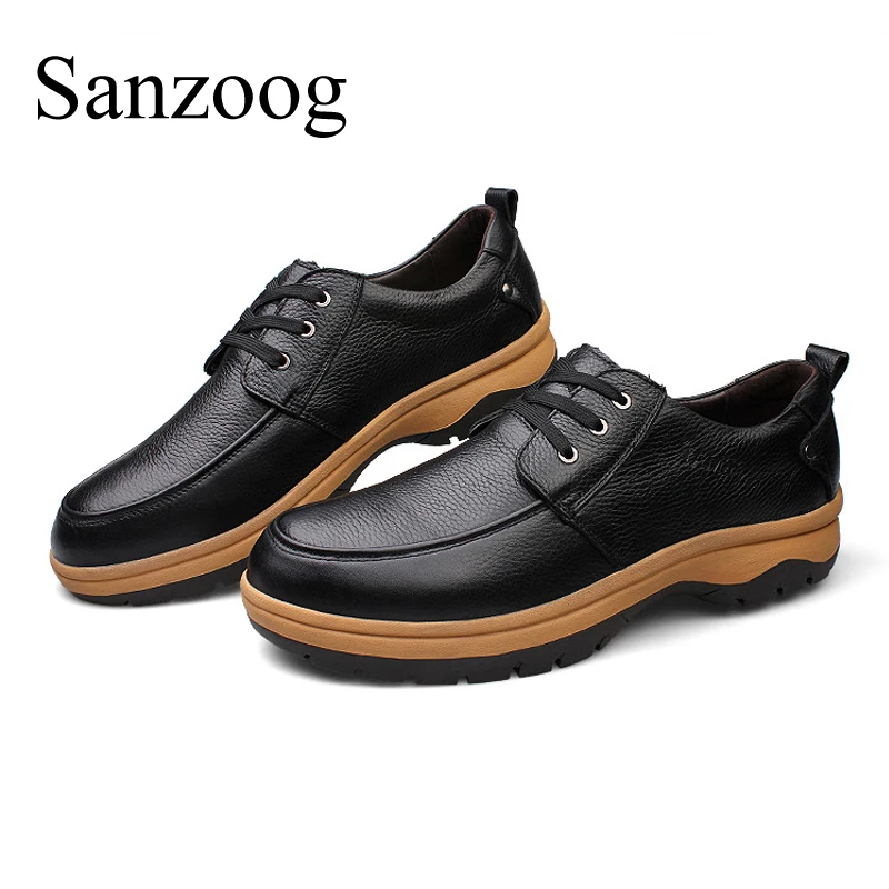 Plus Big Size 50 51 52 53 54 Genuine Leather Shoes Men Outdoor Work Shoes Without Steel Cap Strong Outsoles