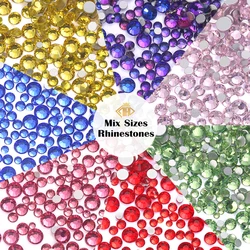 QIAO 1440 pz Mix-size Strass Glitter cristallo diamante Strass Flatback gemme di pietra Nail Art Strass accessori decorativi