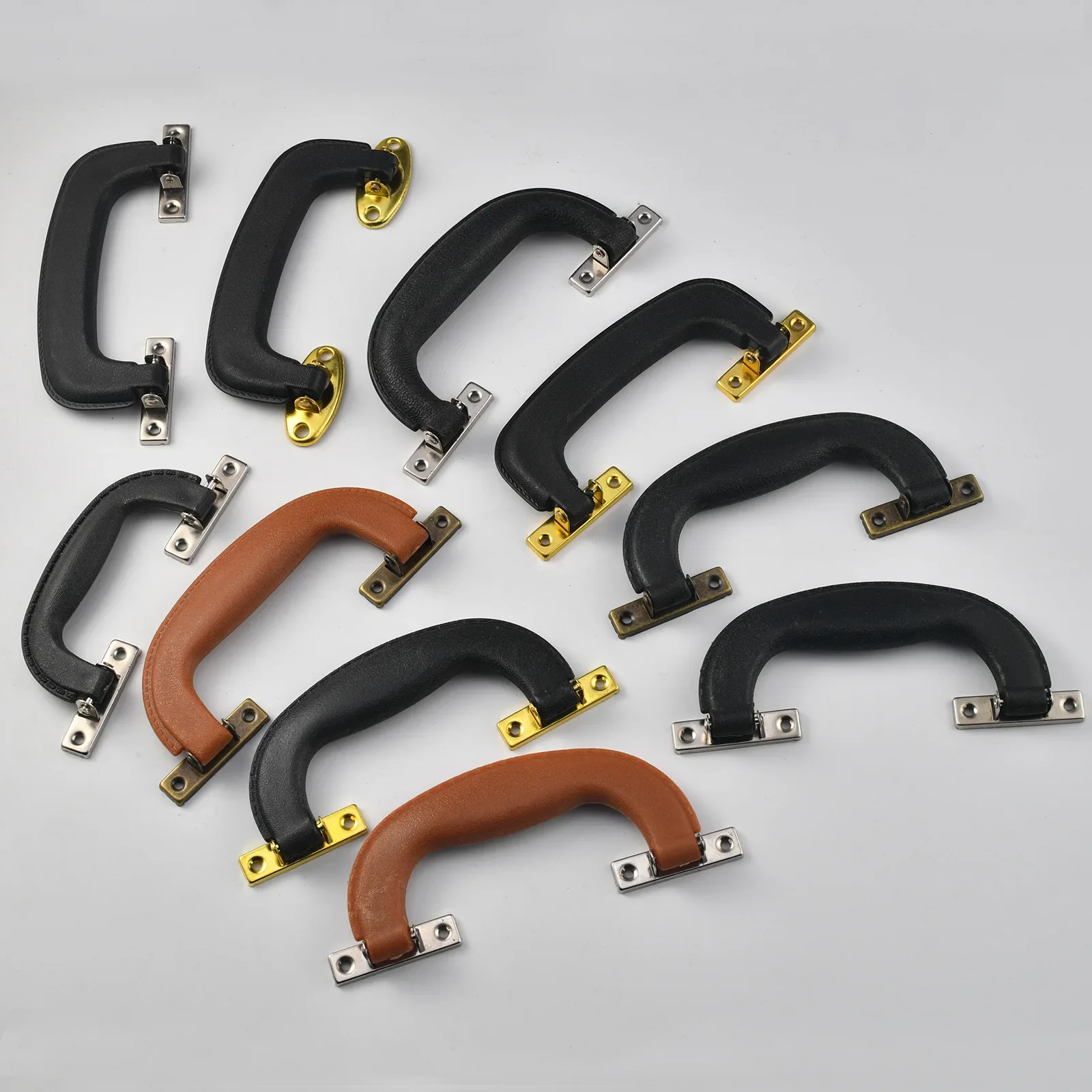 Jingmao Hardware New Chinese Home Improvement Antique Leather Case Accessories Imitation Leather Plastic Retro Handle Accessorie