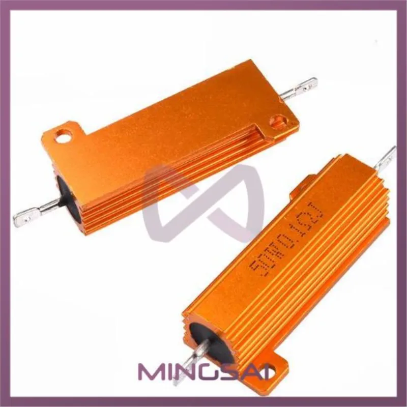 50W 100W Aluminum Power Metal Shell Case Wirewound Resistor 0.01R ~ 100K 1 6 8 10 20 200 500 1K 10K ohm resistance RX24 Igmopnrq