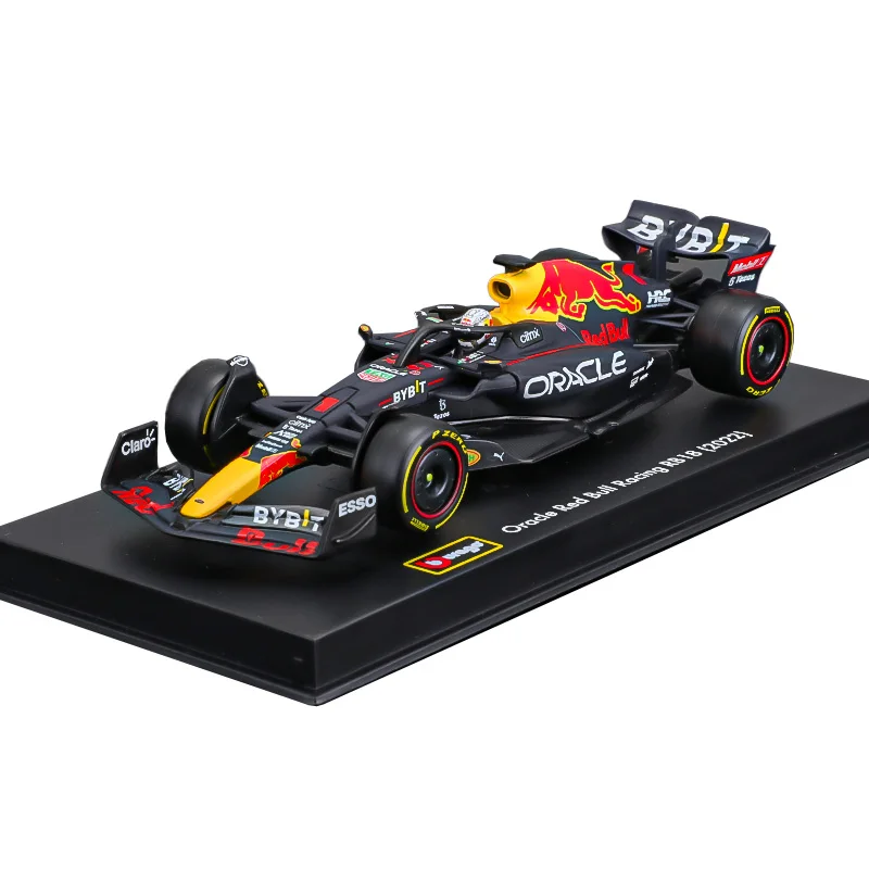 Bburago Capacete do motorista carro modelo, 1:43 Diecast Liga, Red Bull RB18 #1 Max Verstappen #11, Fórmula F1 Corrida estática, Versão 2022