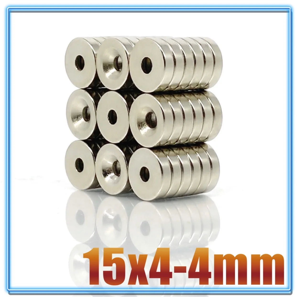 5~200Pcs 15x4-4 Strong Rare Earth Magnet 15*4 mm Hole 4mm 15x4-4mm Round Countersunk Neodymium Magnetic Magnets N35 15*4-4 mm