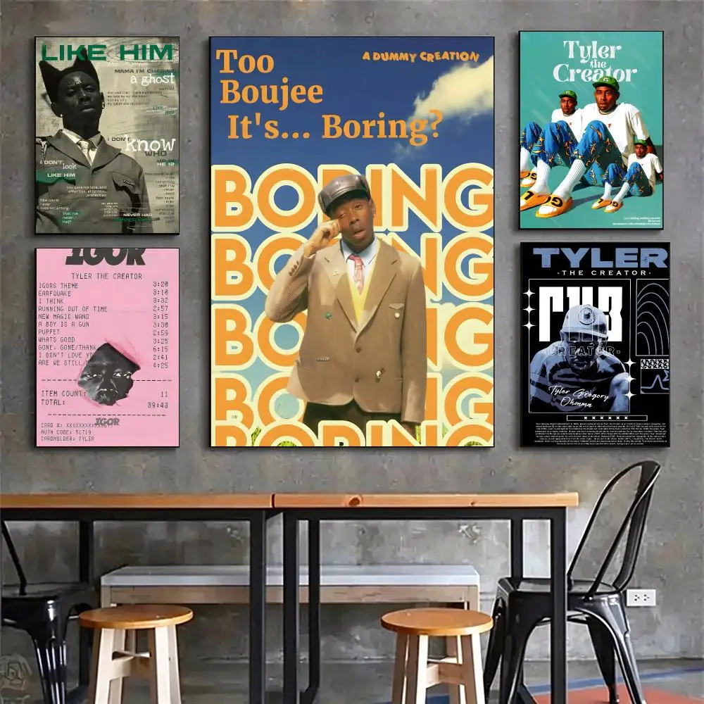 singer Tyler The Creator Poster Poster HD Printing Vintage Luxe Home Decor Wall Art for the Living Rooms Entryways Gift