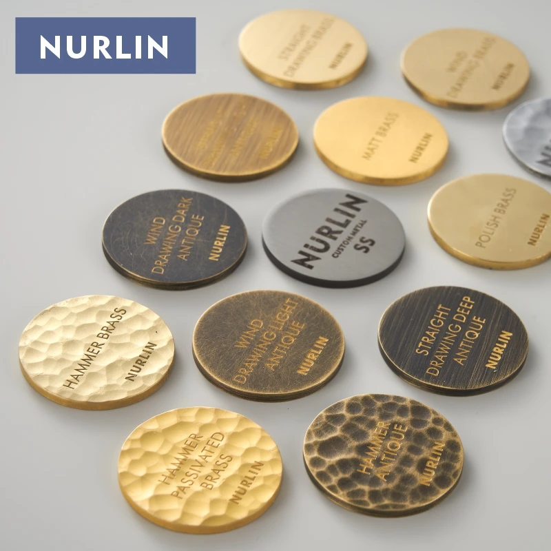 Nurlin Pure Handmade Brass Hammer Pattern Art Door Road Park Signs Company Store customized Historical Plaques